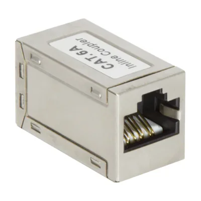 LogiLink NP0025, Flat, Metallic, RJ-45, Female, 10GBase-T, Cat6a