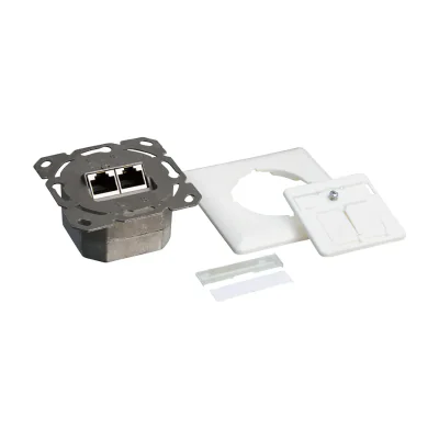 LogiLink NP0123, RJ-45, STP, 6a, Metallic, White, ISO/IEC 11801, TIA/EIA 568B.2-10, 80 mm