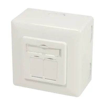 LogiLink NP0124, 2 x RJ-45, STP, 6a, Metallic, White, ISO/IEC 11801 TIA/EIA 568C.2, 6 A