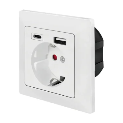 LogiLink PA0262, CEE 7/3 + USB, CEE 7/3, 3P, Wall, Female, Female