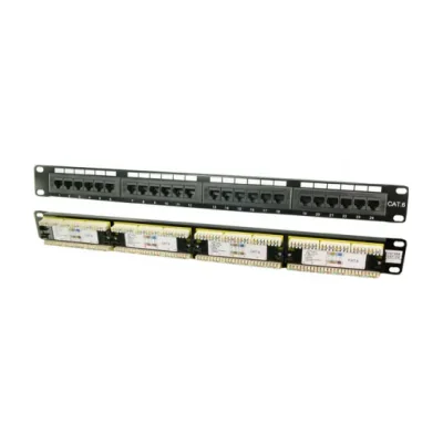 LogiLink Patch Panel 19" CAT6 24-Port, Black