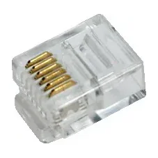 LogiLink RJ12, RJ12, Transparent, Gold, RoHS, 100 pc(s)