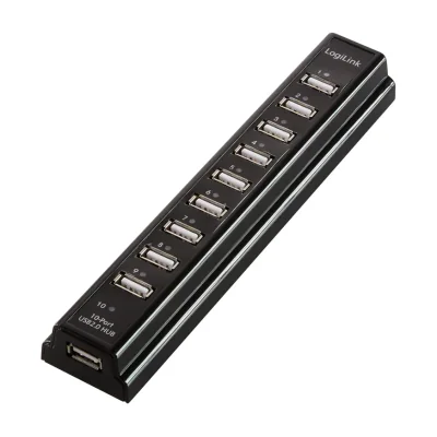 LogiLink UA0096, USB 2.0, USB 2.0 Type-A, 480 Mbit/s, Black, ROHS, CE, FCC, USB