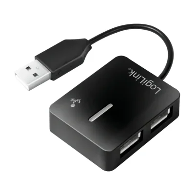 LogiLink UA0139, USB 2.0 Type-A, USB 2.0 Type-A, 480 Mbit/s, Black, Round cable, Windows 98SE/ME/200/XP/Vista/2003/7