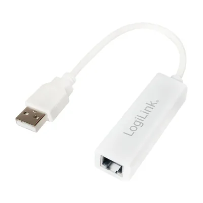 LogiLink UA0144B, Wired, USB, Ethernet, 100 Mbit/s, White