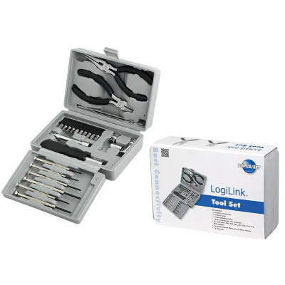 LogiLink WZ0023, Socket wrench, 6,8,10 mm, PH1, PH2, PZ1, PZ2, SL5, SL6, T10, T15, T20, Grey