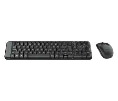 Logitech 920-003161. Keyboard form factor: Mini. Keyboard style: Straight. Connectivity technology: Wireless, Device interface: RF Wireless, Keyboard layout: QWERTY, Recommended usage: Office. Product colour: Black. Mouse included
