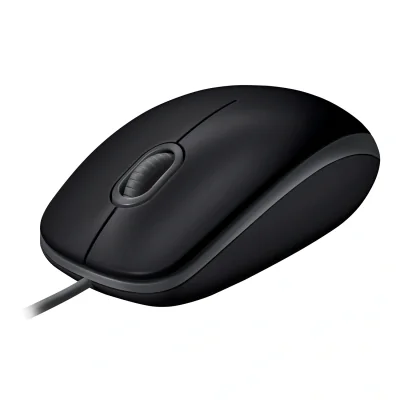 LOGITECH B110 Silent Mouse right and left-handed optical 3 buttons wired USB