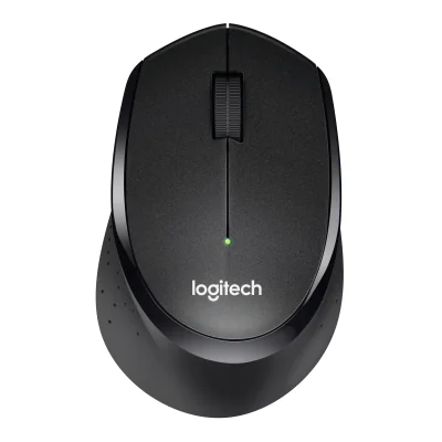 Logitech B330 Silent Plus. Form factor: Right-hand. Movement detection technology: Optical, Device interface: RF Wireless, Movement resolution: 1000 DPI, Buttons type: Pressed buttons, Buttons quantity: 3, Scroll type: Wheel. Power source: Batteries.