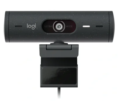 Logitech Brio 500 Full HD 1080p webcam w light correction, auto-framing, & Show Mode - Graphite