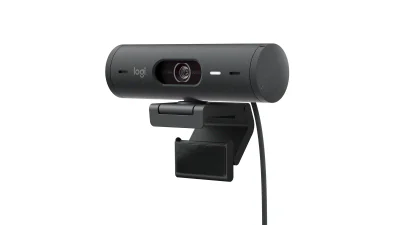 Logitech Brio 500 Full HD 1080p webcam w light correction, auto-framing, & Show Mode - Graphite