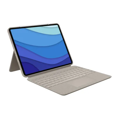 Logitech Combo Touch Detachable keyboard case with trackpad for iPad Pro 12.9-inch (5th and 6th gen) - Grey - UK