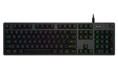 LOGITECH G512 Carbon RGB Mechanical Gaming Keyboard, GX Blue - CARBON - US INTL - USB - INTNL - G512 CLICKY