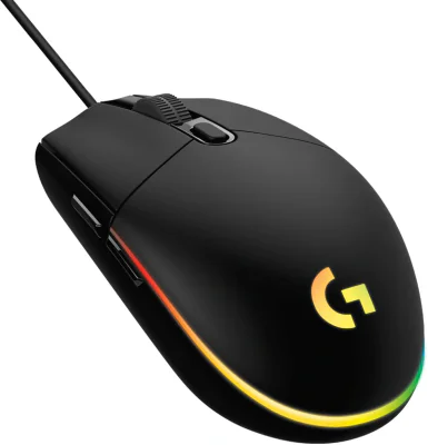 LOGITECH Gaming Mouse G203 LIGHTSYNC Mouse optical 6 buttons wired USB black