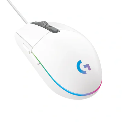 LOGITECH Gaming Mouse G203 LIGHTSYNC Mouse optical 6 buttons wired USB white