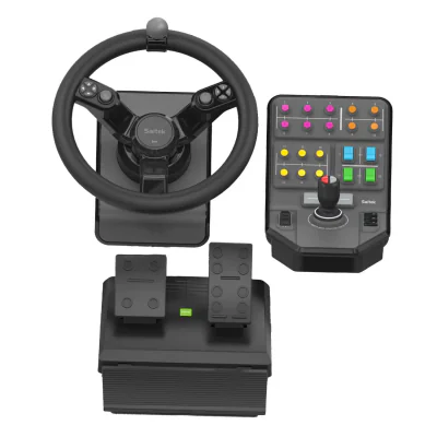 LOGITECH Heavy Equipment G-Series wheel and pedals set wired for PC
