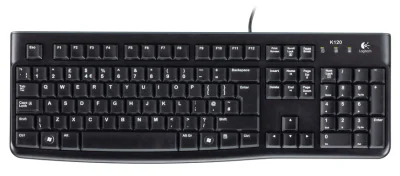 LOGITECH K120 Corded Keyboard black USB CZE-SKY QWERTZ