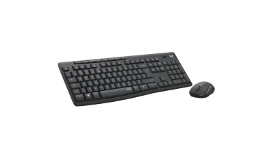 Logitech kit wireless silent MK295, SilentTouch Technology, spill- resistant, 2.4GHz, gri