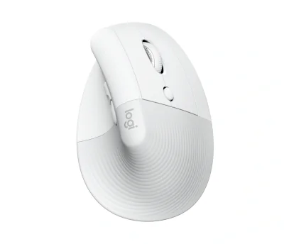 Logitech Lift for Mac Vertical Ergonomic Mouse - Off-White/Pale Grey