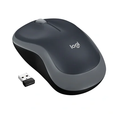 LOGITECH M185 Mouse optical wireless 2.4 GHz USB wireless receiver grey