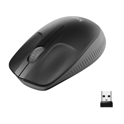 LOGITECH M190 Mouse optical 3 buttons wireless USB wireless receiver charcoal