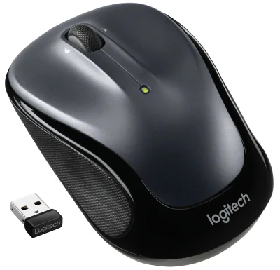 LOGITECH M325s Mouse right and left-handed optical 5 buttons wireless 2.4 GHz USB wireless receiver dark grey