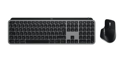 Logitech MX Keys S Combo for Mac MX Master 3S for Mac, MX Keys S for Mac & MX Palm Rest - Space Grey - US/INT