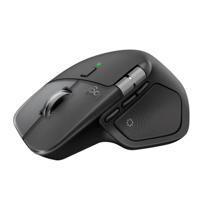 Logitech MX Master 4 for Mac. Form factor: Right-hand. Movement detection technology: Laser, Device interface: Bluetooth, Movement resolution: 8000 DPI, Buttons type: Pressed buttons, Buttons quantity: 8, Scroll type: Wheel. Power source: Batteries. 