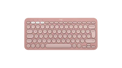 Logitech Pebble Keys 2 Slim, minimalist Bluetooth keyboard with customizable keys - Tonal Rose - US