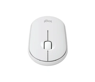 LOGITECH Pebble Mouse 2 M350s Mouse optical 3 buttons wireless Bluetooth 5.2 LE tonal white