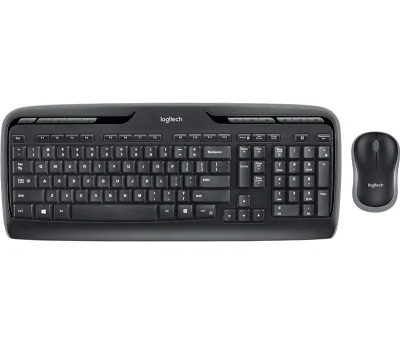 LOGITECH Wireless Combo MK330 Keyboard and mouse set wireless 2.4 GHz International black (US)