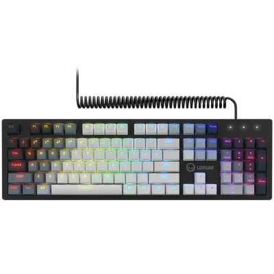 LORGAR Azar 514, Wired mechanical gaming keyboard, RGB backlight, keys number: 104, 50M clicks, linear dream switches, spring cable up to 3.4m, EN layout "LRG-GK514W-US"