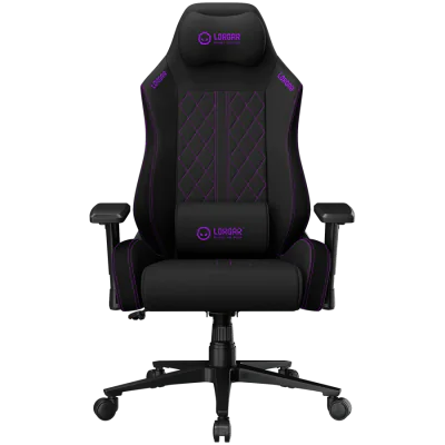 LORGAR CHA41, Ergonomic Gaming Chair Advanced, premium anti-stain fabric, Black/purple "LRG-CHA41-BK-PR"