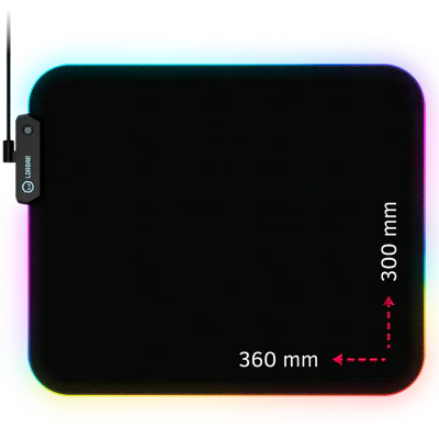 Lorgar Steller 913, Gaming mouse pad, High-speed surface, anti-slip rubber base, RGB backlight, USB connection, Lorgar WP Gameware support, size: 360mm x 300mm x 3mm, weight 0.250kg "LRG-GMP913"