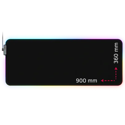 Lorgar Steller 919, Gaming mouse pad, High-speed surface, anti-slip rubber base, RGB backlight, USB connection, Lorgar WP Gameware support, size: 900mm x 360mm x 3mm, weight 0.635kg "LRG-GMP919"