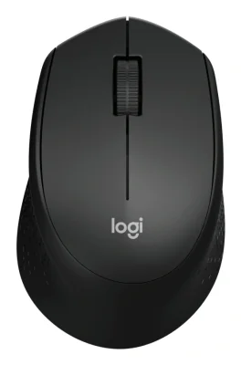LOGITECH M330 SILENT PLUS Mouse 3 buttons wireless 2.4 GHz USB wireless receiver black