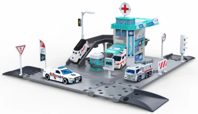 MACHETA DIE CAST, PARCARE, SCARA MASINUTA 1/64, DIMENSIUNE MASINUTA 7.5CM, DIMENSIUNE PARCARE 36 CM
