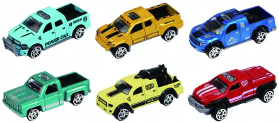 MACHETA DIE CAST, SET 3 CAMIONETE, SCARA 1/64, 7.5CM, DIVERSE MODELE SI CULORI- BLEU, PORTOCALIU, ALBASTRU, TURQUOISE, GALBEN, ROSU, ROZ, VERDE, TURQUOISE, ALB
