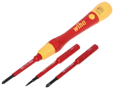 Mâner cu biți interschimbabili Wiha WH-SB/PACK-1/4/SLIMVARIO, 3 biți