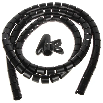 Manșon organizator de cabluri MACLEAN OKR-200, 2 m, negru