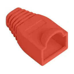 Manșon RJ45 Lanberg Strain Relief Boot Cap, roșu, PVC, pachet 100 bucăți