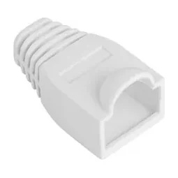 Manșon RJ45 Lanberg Strain Relief, protecție cablu, PVC, alb, pachet 100 bucăți
