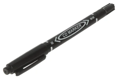 Marker cu două vârfuri MARKER/0.5-1.0/BLACK, 0,5-1,0 mm, negru