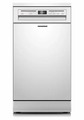 MASINA DE SPALAT VASE HEINNER HDW-FSM45609DWE++. 9 SETURI, CLASA DE EFICIENTA ENERGETICA E, CONTROL ELECTRONIC, DISPLAY DIGITAL, 6 PROGRAME: INTENSIV, UNIVERSAL, ECO, PAHARE, 90 MIN, RAPID (30 MIN), FUNCTIE HALF LOAD, EXTRA USCARE, PORNIRE INTARZIATA