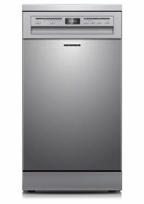 MASINA DE SPALAT VASE HEINNER HDW-FSM45609DXE++. 9 SETURI, CLASA DE EFICIENTA ENERGETICA E, CONTROL ELECTRONIC, DISPLAY DIGITAL, 6 PROGRAME: INTENSIV, UNIVERSAL, ECO, PAHARE, 90 MIN, RAPID (30 MIN), FUNCTIE HALF LOAD, EXTRA USCARE, PORNIRE INTARZIATA