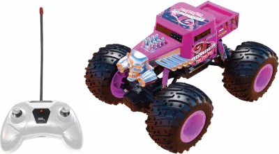 MASINUTA CU TELECOMANDA TIP CAMION BEAST RUNNERS, SCARA 1/24, 21CM, ROZ