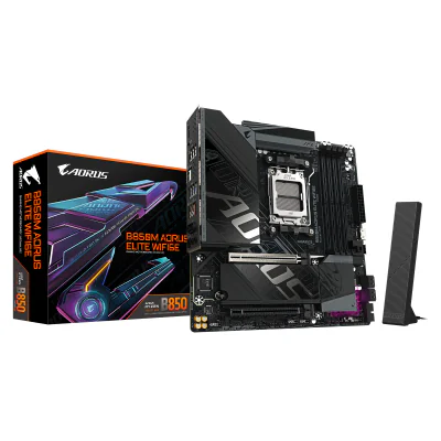 Placa de baza Gigabyte B850M AORUS ELITE WIFI6E, Socket AM5, DDR5, Micro-ATX