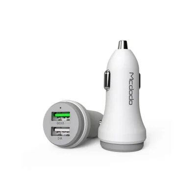 Mcdodo Incarcator Auto Qualcomm 3.0 5.4A Dual USB White (1xUSB QC3.0 si 1xUSB 2.0)