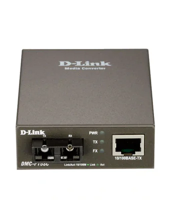 MEDIA CONVERTOR D-LINK, RJ45 10/100Base-TX la 100Base-FX SC Single-Mode Media Converter (15 km) "DMC-F15SC"