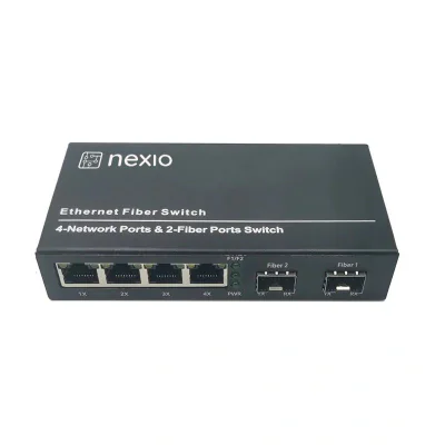 Mediaconvertor 10/100/1000M 4 port RJ45, 2 SLOT SFP - NEXIO "NX-1000N-24-SFP"